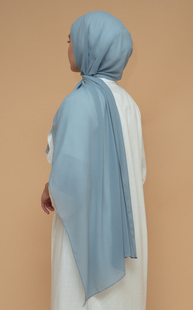 Chiffon Hijab - Ash Blue