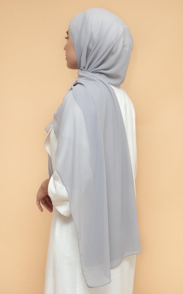 Chiffon Hijab - Ash Grey