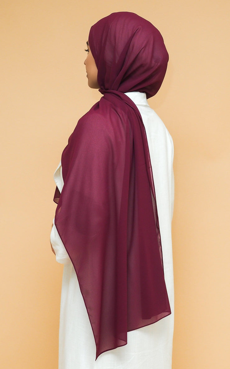 Chiffon Hijab - Ash Purple