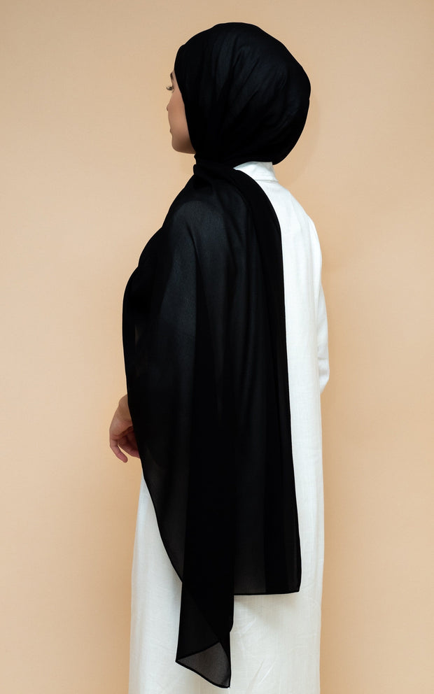 Chiffon Hijab - Black