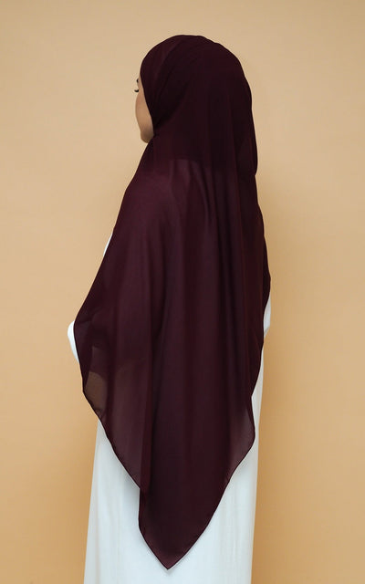Soft Chiffon Hijab - Burgundy