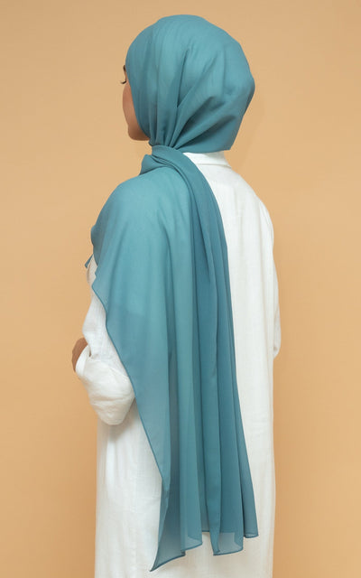 Chiffon Hijab - Dusty Teal