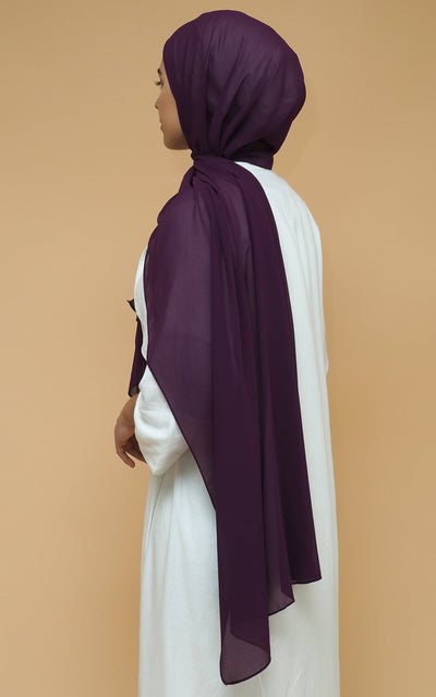 Chiffon Hijab - Grape