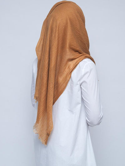 Wool Mix Hijab - Mustard