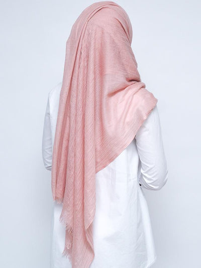 Wool Mix Hijab - Rose