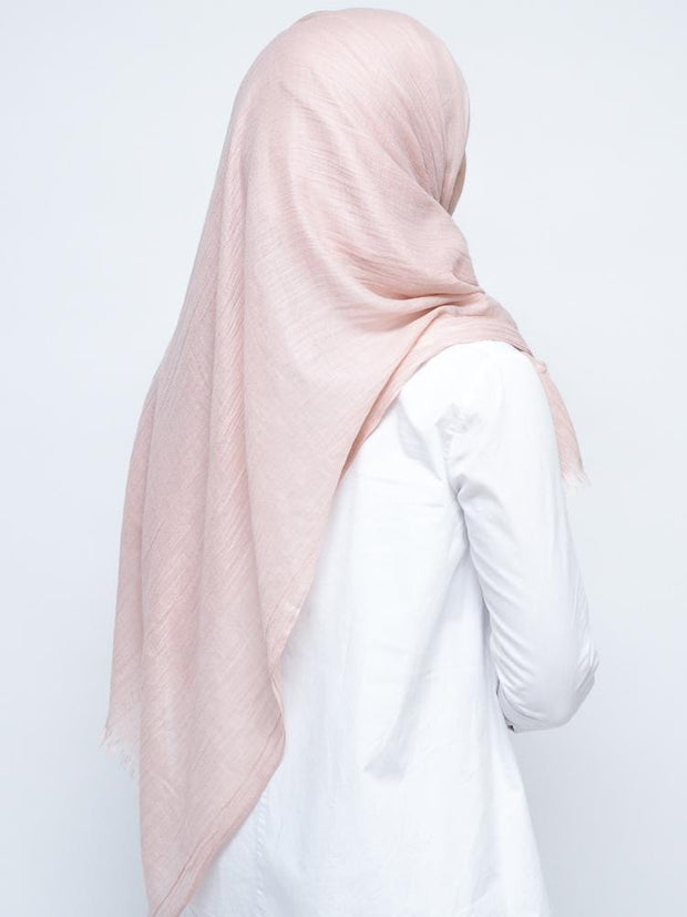 Wool Mix Hijab - Powder Pink