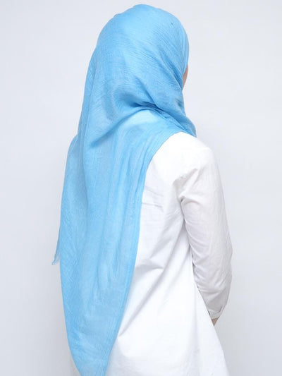 Wool Mix Hijab - Cornflower Blue