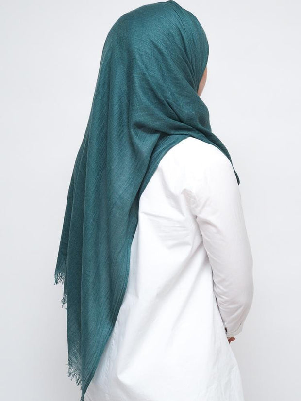 Wool Mix Hijab - Emerald