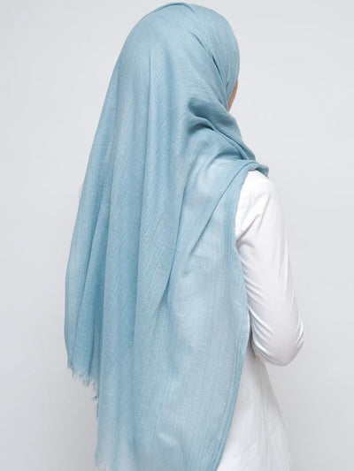 Wool Mix Hijab - Mint Blue
