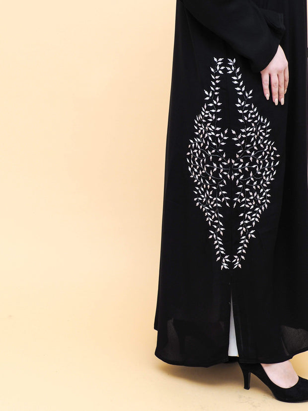 Floral open abaya Zara Details