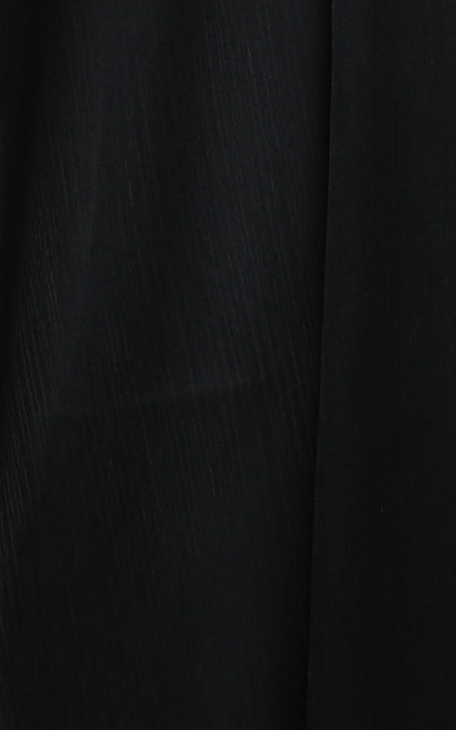 Satin Crimp Hijab - Black closeup