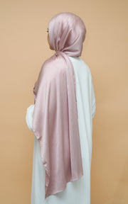 Satin Crimp Hijab - Powder