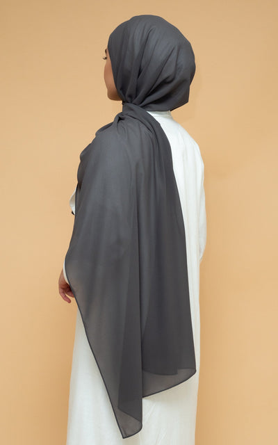 Chiffon Hijab - Steel Grey
